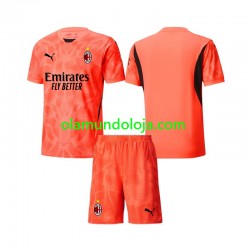 Camisola AC Milan Guarda-redes Criança Equipamento Quarto 2024-2025 Manga Curta